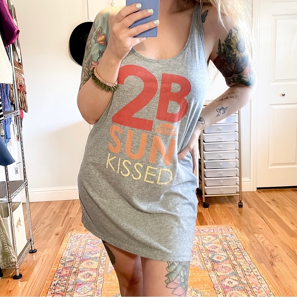 OLD NAVY | To Be Sunkissed Grey Swim Cover Up Tank Dress - Picture 5 of 6